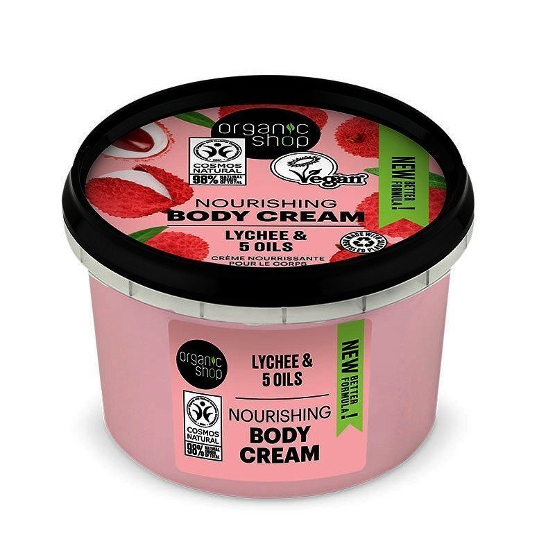 Φωτογραφία προϊόντος: ORGANIC SHOP Nourishing Body Cream Lychee &amp; 5 Oils Κρέμα Σώματος, 250ml