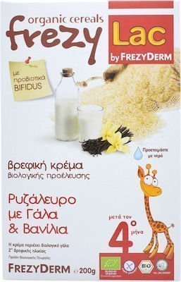 Φωτογραφία προϊόντος: FREZYDERM FREZYLAC Βιολογική Βρεφική Κρέμα Ρυζάλευρο Γάλα &amp; Βανίλια, 200gr