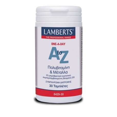 Φωτογραφία προϊόντος: LAMBERTS A to Z Multi Vitamins Απαραίτητα Μικροθρεπτικά Συστατικά , 30tabs
