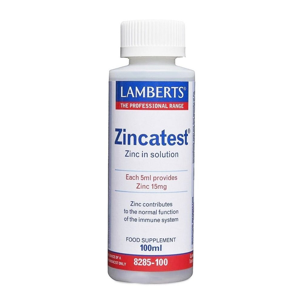 Φωτογραφία προϊόντος: LAMBERTS Zincatest Διάλυμα Θειικού Ψευδαργύρου - Τεστ &amp; Συμπλήρωμα Διατροφής Ταυτόχρονα, 100ml
