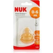 Φωτογραφία προϊόντος: NUK First Choice+ Θηλή Καουτσούκ Μ (Μεσαία Οπή για Γάλα) με Βαλβίδα 0-6 Μηνών 1τμχ