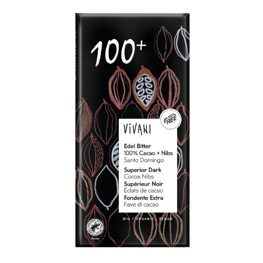 Φωτογραφία προϊόντος: GREENBAY VIVANI Superior Dark Βιολογική Σοκολάτα με 100% Κόκκους Κακάο 80gr