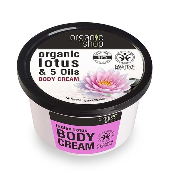 Φωτογραφία προϊόντος: ORGANIC SHOP Indian Lotus Body Cream Κρέμα Σώματος, 250ml