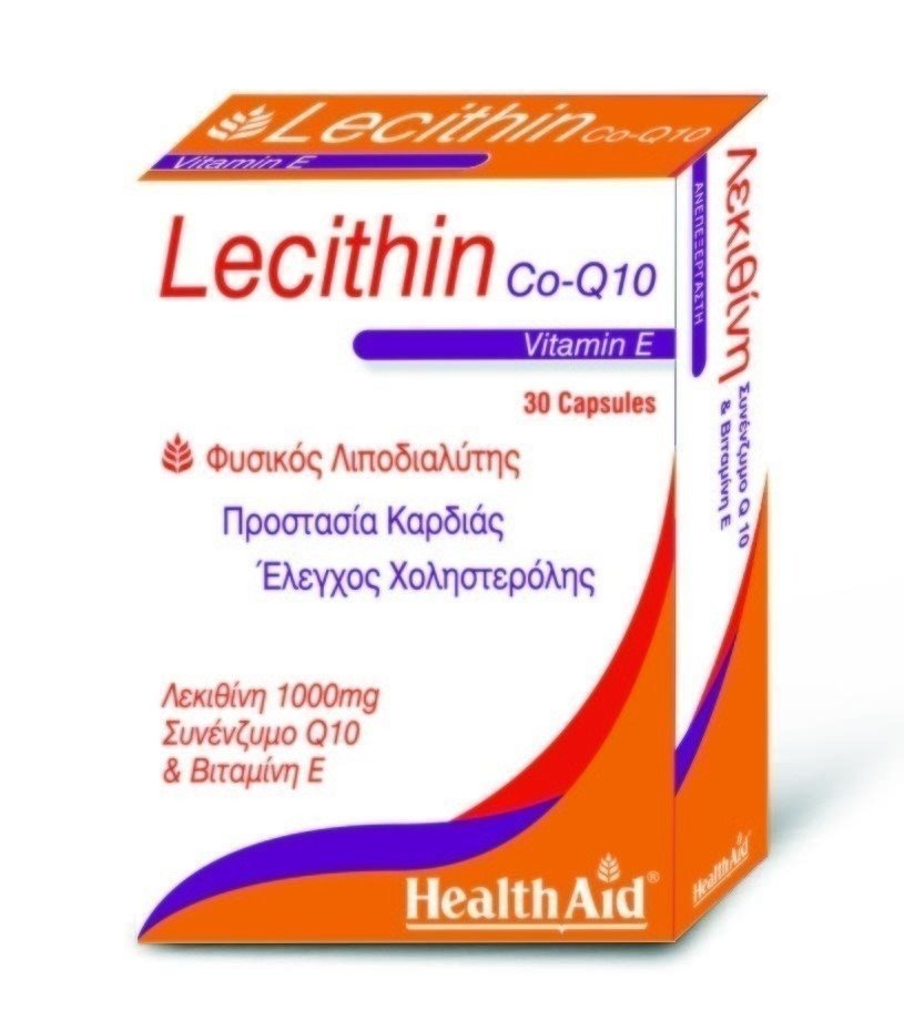 Φωτογραφία προϊόντος: HEALTH AID Lecithin 1000mg + Natural Vitamin E 45iu + CoQ 10, 30caps