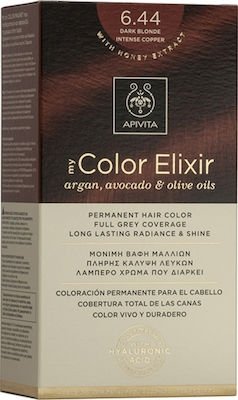 Φωτογραφία προϊόντος: APIVITA My Color Elixir Βαφή Μαλλιών με Έλαιο Ελιάς, Argan και Αβοκάντο Νο 6.44 Ξανθό Σκούρο Έντονο Χάλκινο 50ml