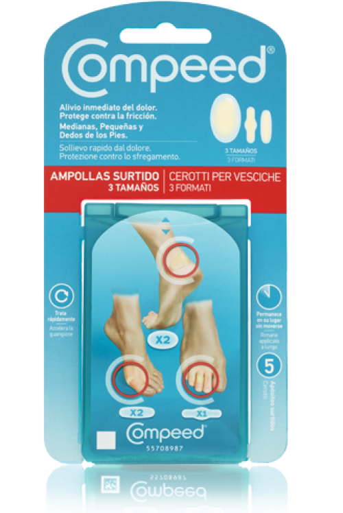 Φωτογραφία προϊόντος: COMPEED Επιθέματα για Φουσκάλες 3 Διαφορετικά Μεγέθη 5τμχ