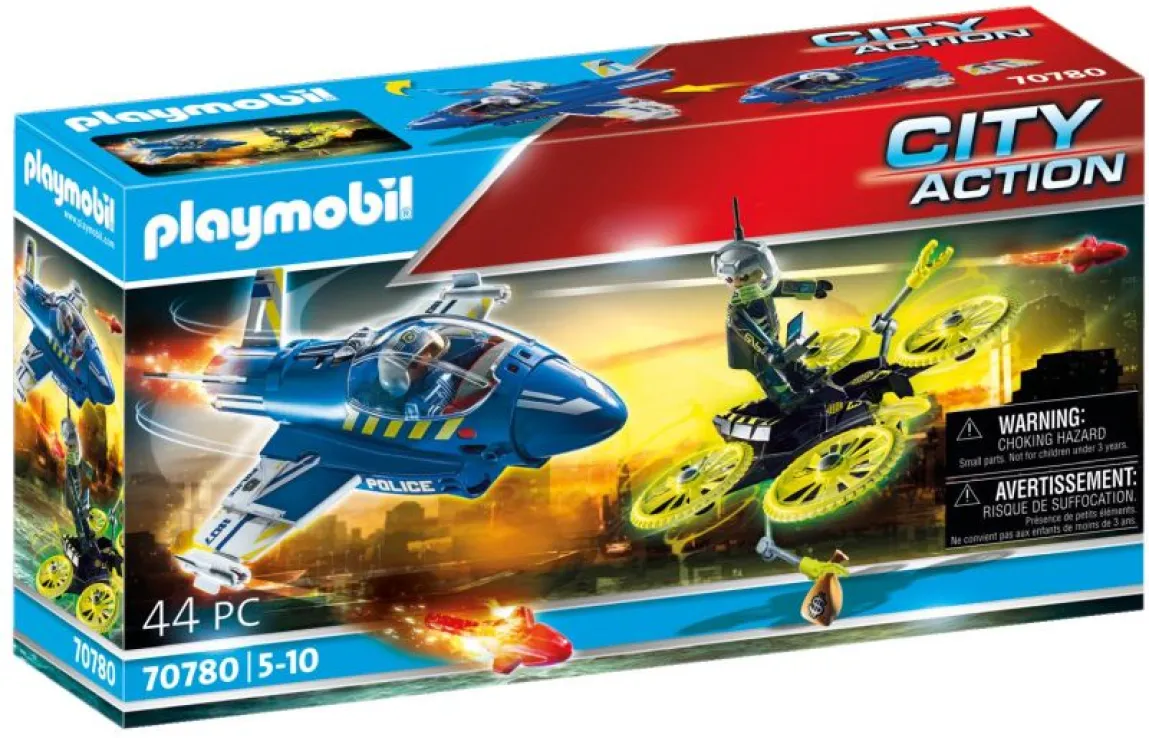 Φωτογραφία προϊόντος: Playmobil Καταδίωξη Drone Από Αστυνομικό Τζετ (70780)