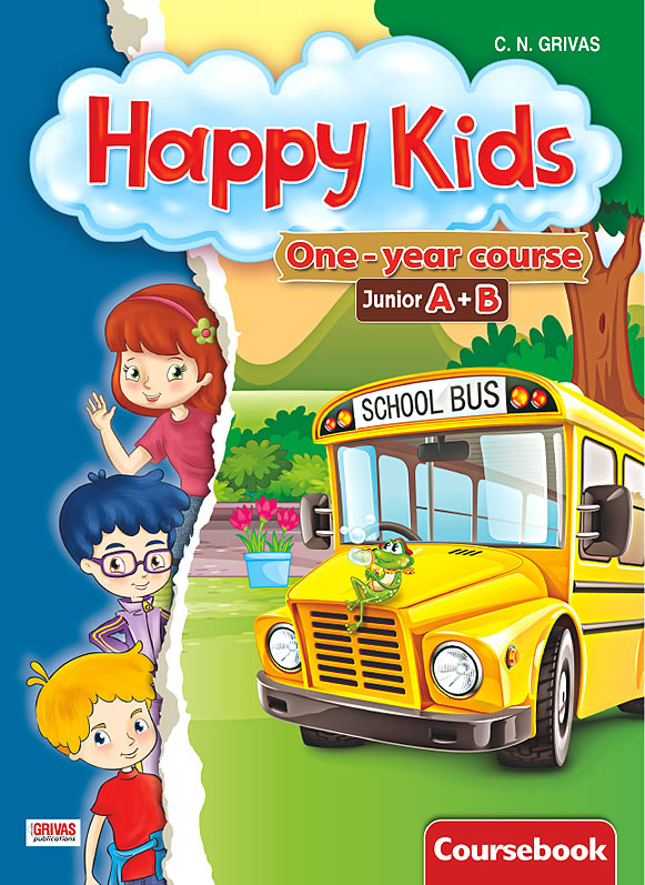 Φωτογραφία προϊόντος: ΓΡΙΒΑΣ HAPPY KIDS JUNIOR A +amp; B WB (+ WORDS +amp; GRAMMAR)