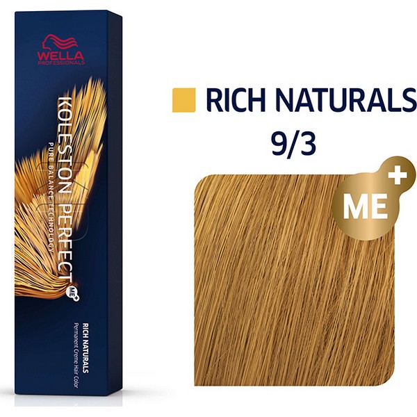 Φωτογραφία προϊόντος: Wella Koleston Perfect Me+ Rich Naturals 9/3 Πολύ Ανοιχτό Χρυσό 60ml