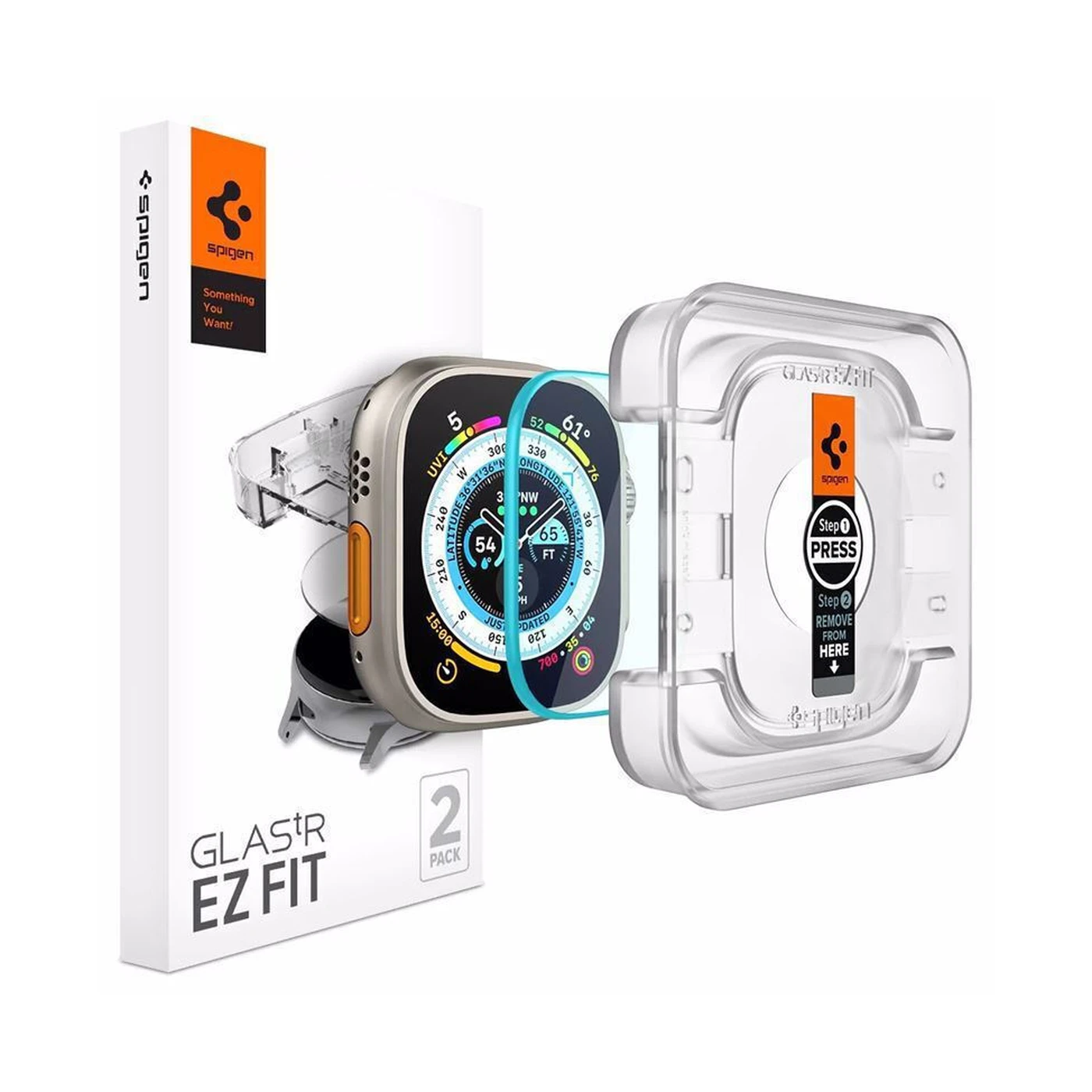 Φωτογραφία προϊόντος: Spigen EZ Fit Tempered Glass για Apple Watch Ultra 49mm 2τμχ