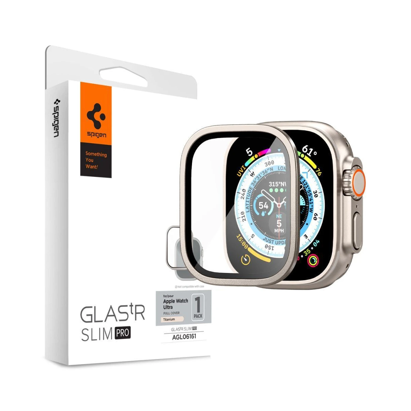 Φωτογραφία προϊόντος: Spigen Glass tR Slim Pro Μεταλλική Θήκη Titanium Apple για Watch Ultra 49mm