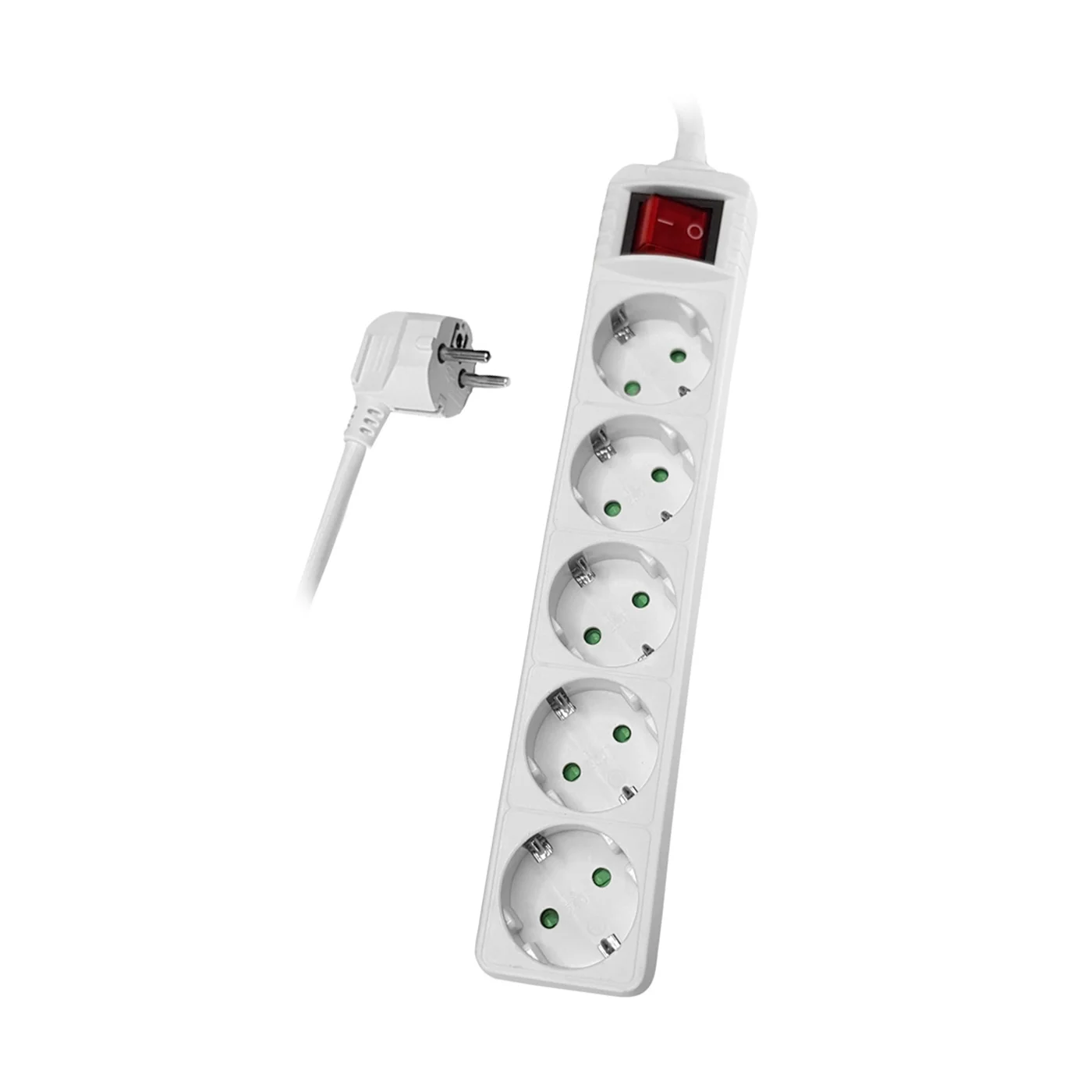 Φωτογραφία προϊόντος: Powertech PT-878 Λευκό Πολύπριζο 5 Θέσεων 16A 5m