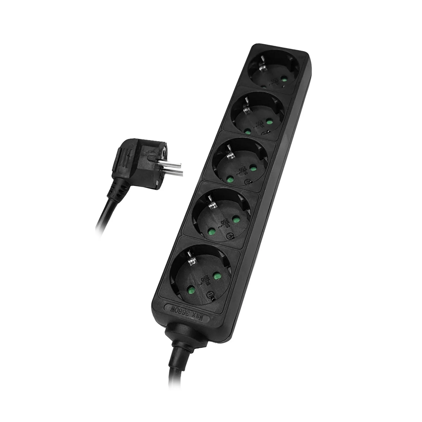 Φωτογραφία προϊόντος: Powertech PT-870 Μαύρο Πολύπριζο 5 Θέσεων 16A 1.5m