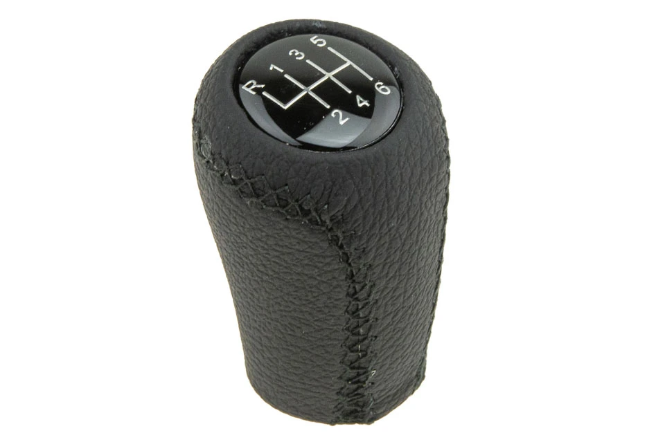 Φωτογραφία προϊόντος: Mazda 3 2003-2009 / 5 2005-2010 / 6 2007-2013 / CX-7 2006-2014 / MX-5 ΙΙΙ 2005-2014 πόμολο λεβιέ 6 ταχυτήτων μαύρο δέρμα NTY