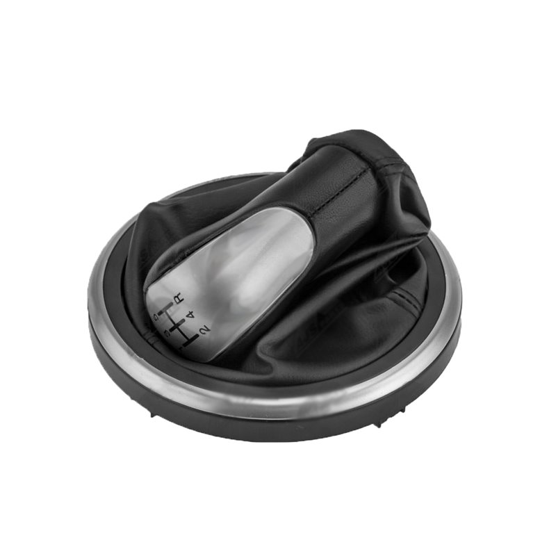 Φωτογραφία προϊόντος: Ford Fiesta 2001-2010 / Fusion 2002-2012 πόμολο λεβιέ 5 ταχυτήτων με φούσκα ασημί με μαύρο NTY