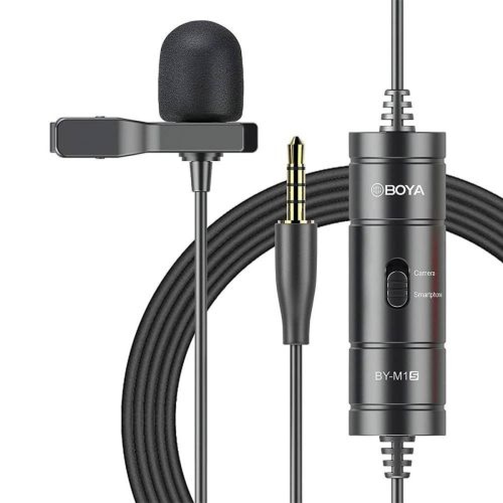 Φωτογραφία προϊόντος: BOYA BY-M1S (M1 Smart) wired mic Universal Lavalier Microphone 3.5mm for phone, laptop, camera