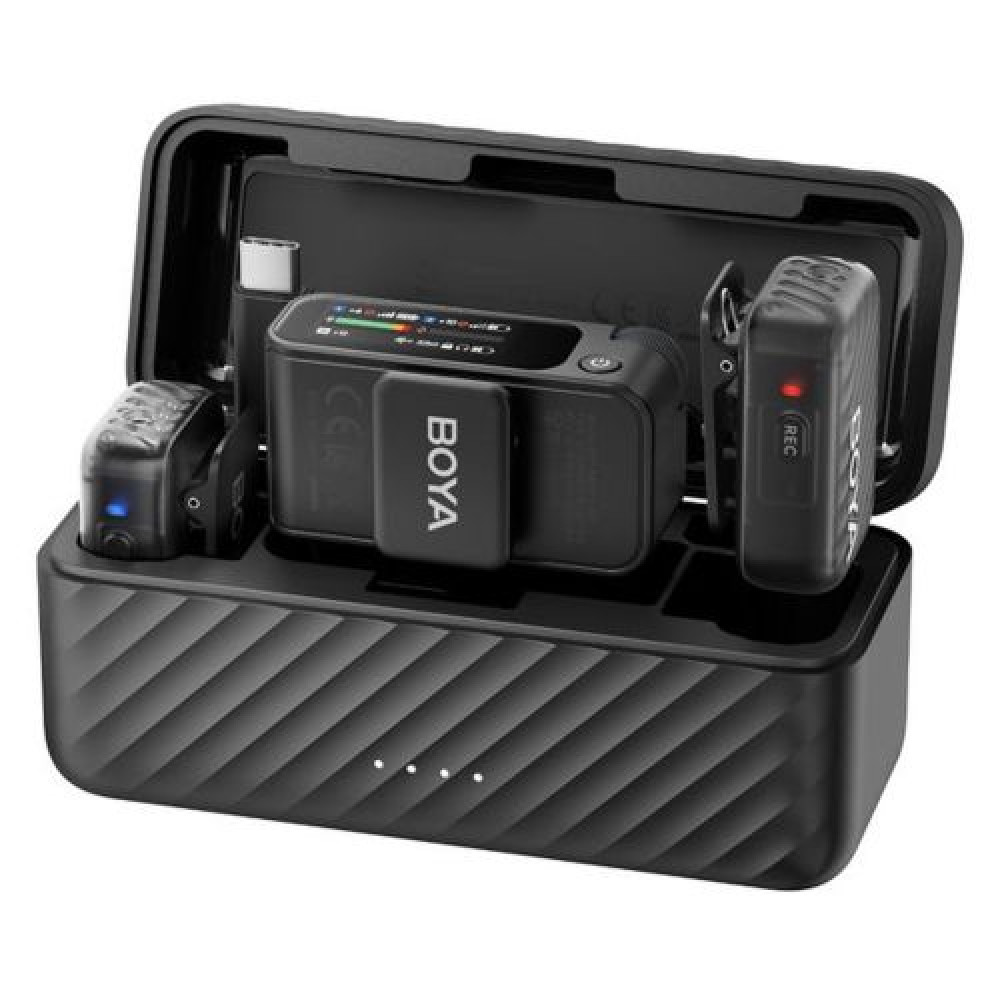 Φωτογραφία προϊόντος: BOYAMIC 2-02 Wireless HD Microphone USB-C &Camera 2x RXs 32bit Float Onboard Rec 300m 15h