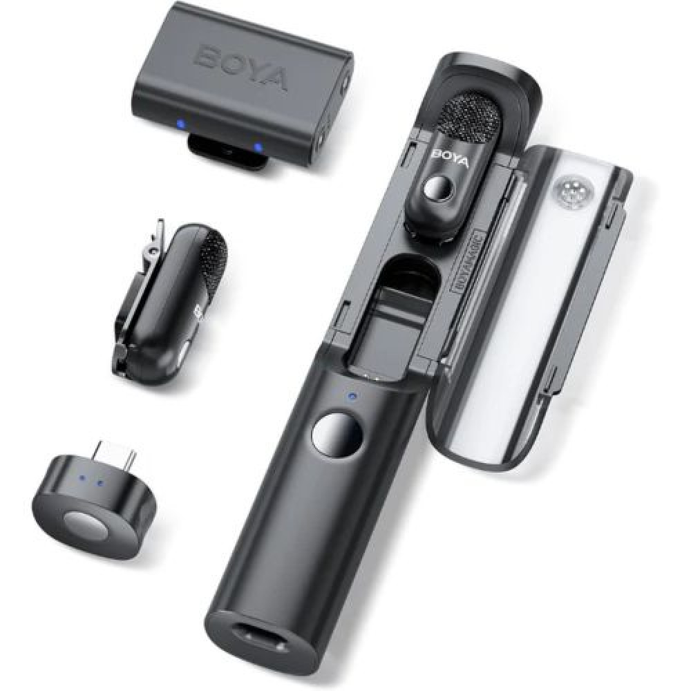 Φωτογραφία προϊόντος: BOYA Magic - Type-C & 3,5mm, Camera Receiver Wireless Microphone 2 TX + 2 RX + charing Case