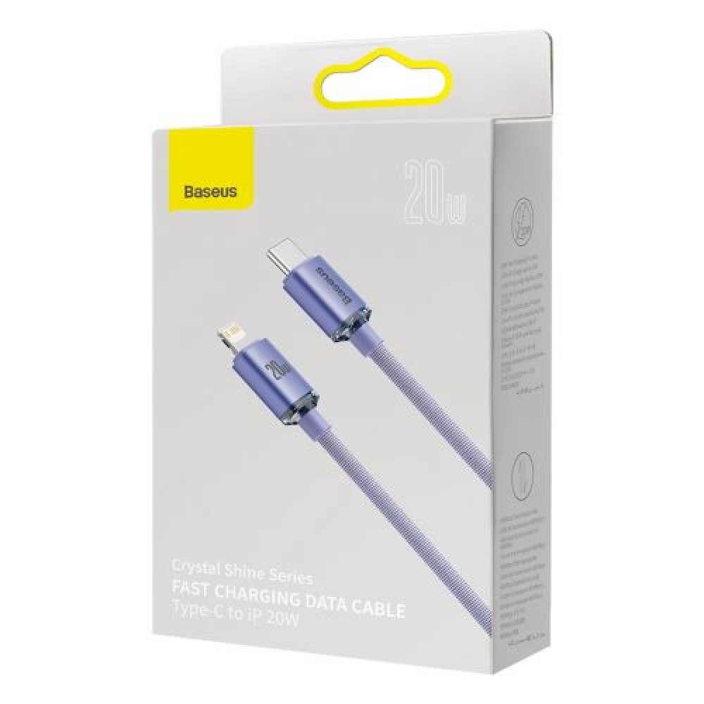 Φωτογραφία προϊόντος: Baseus Crystal Shine Series Cable Type-C to Lightning 20W 1.2m Lilac (CAJY000205)