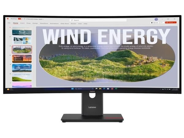 Φωτογραφία προϊόντος: LENOVO Monitor ThinkVision T34WD-40 34'' WQHD VA, Curved, RJ45, HDMI, USB-C, Display Port, Height adjustable, 3YearsW