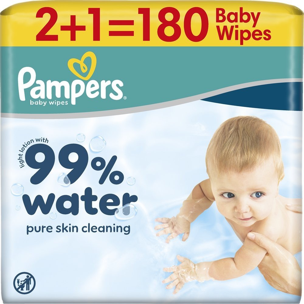 Φωτογραφία προϊόντος: Pampers Aqua Pure Μωρομάντηλα 180τμχ