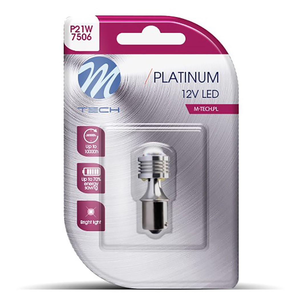 Φωτογραφία προϊόντος: M-Tech P21W 12/24V Ba15s LED 3W 120lm OSRAM OPTO Πορτοκαλί (LB811Y-01B) 1 τεμ.