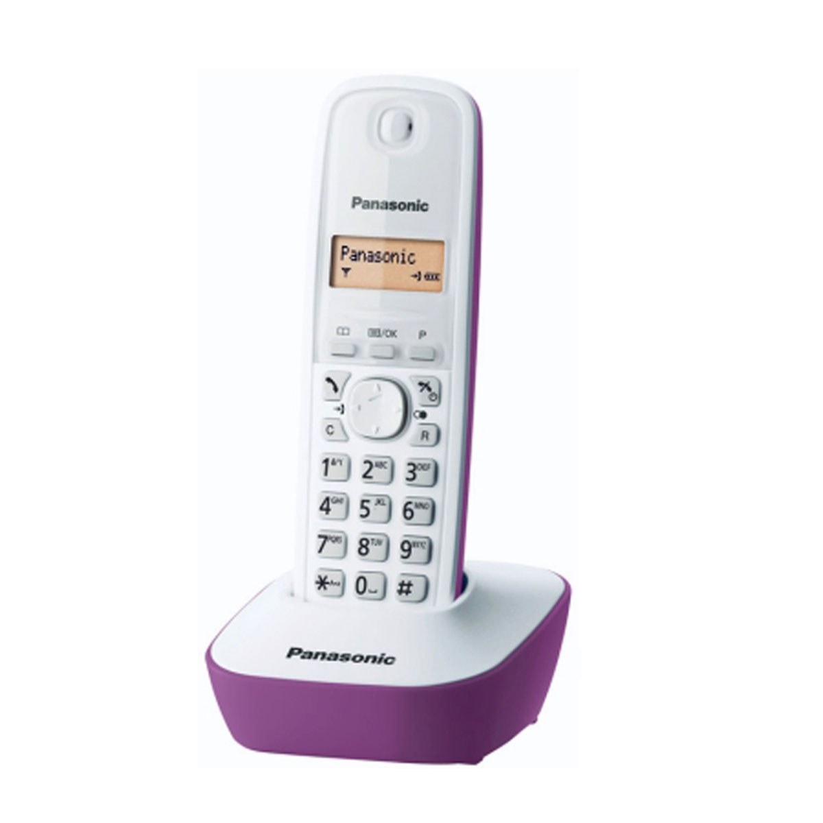 Φωτογραφία προϊόντος: Ασύρματο Τηλέφωνο Panasonic KX-TG1611 Λευκό/Μώβ (KX-TG1611GRF)