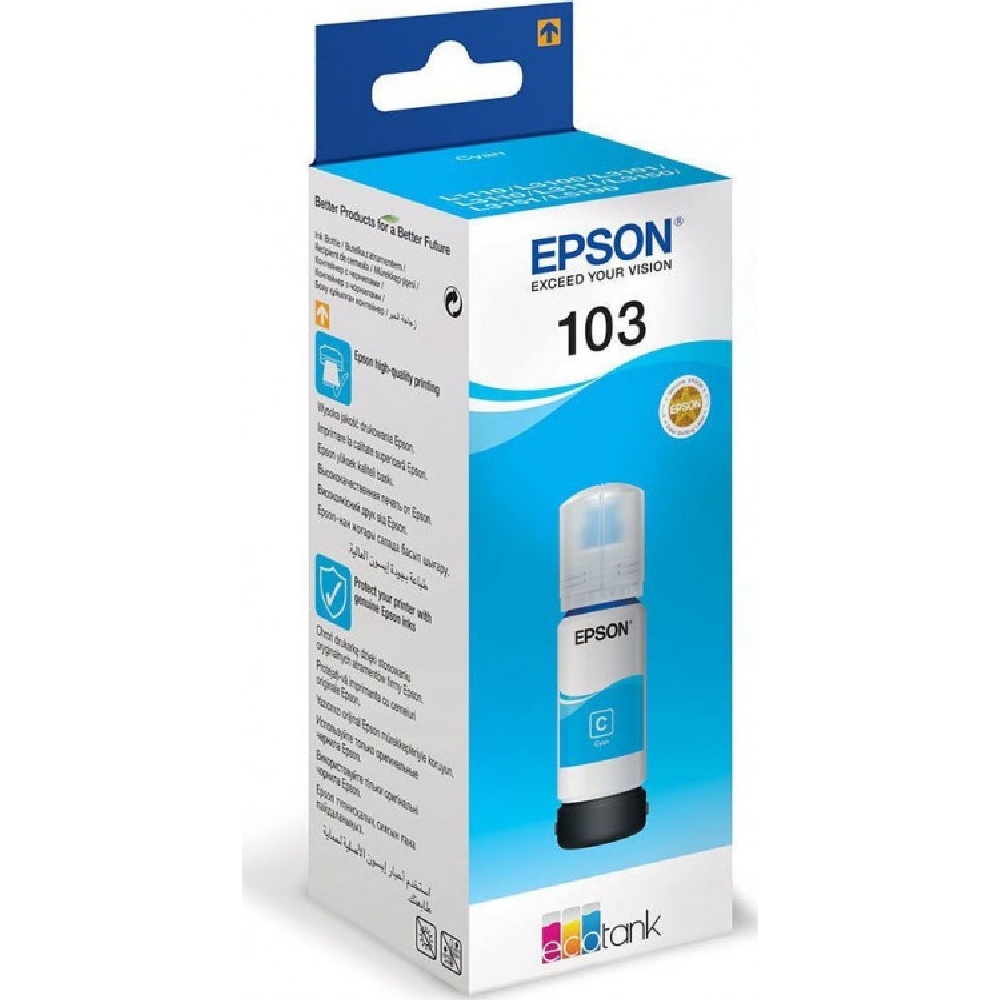 Φωτογραφία προϊόντος: Epson 103 Μελάνι Εκτυπωτή InkJet Κυανό (C13T00S24A)