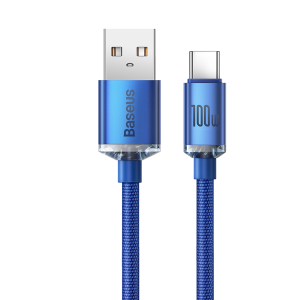 Φωτογραφία προϊόντος: Baseus Crystal Shine Series Cable USB to Type-C 100W 1.2m Blue (CAJY000403)