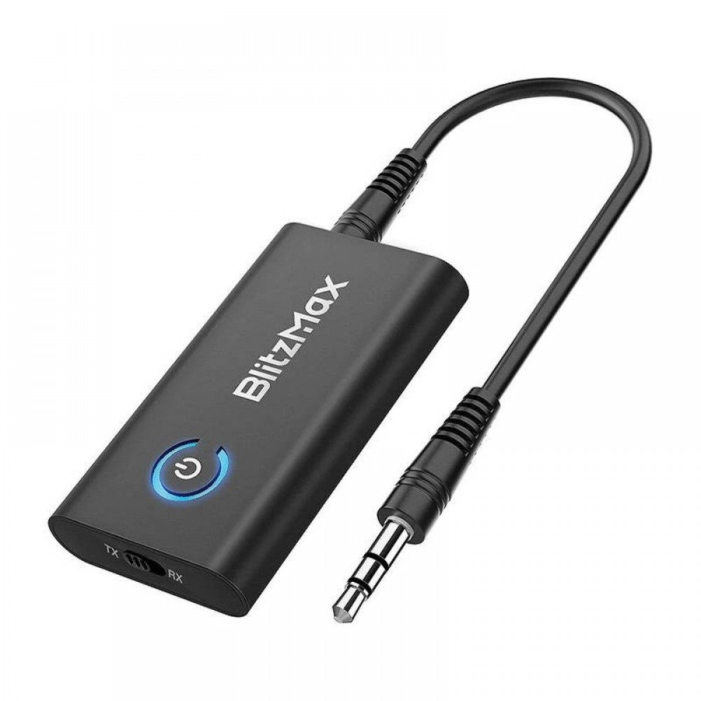 Φωτογραφία προϊόντος: Blitzwolf/BlitzMax Πομποδέκτης Bluetooth 5.2 BT05, aptX (Μαύρο)