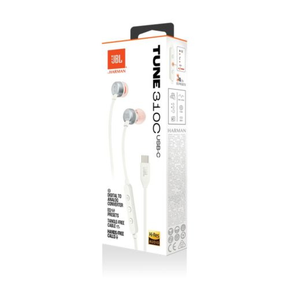Φωτογραφία προϊόντος: JBL Tune 310C Pure Bass In-Ear Headphones, (Type-C), White EU