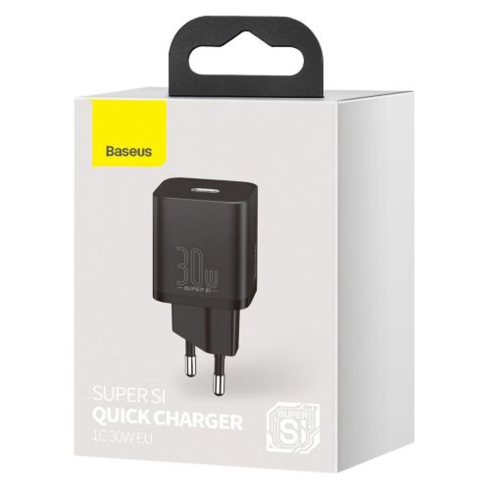 Φωτογραφία προϊόντος: Baseus Travel Charger Super Si 1C Quick Charger PD 30W EU Black (CCSUP-J01)