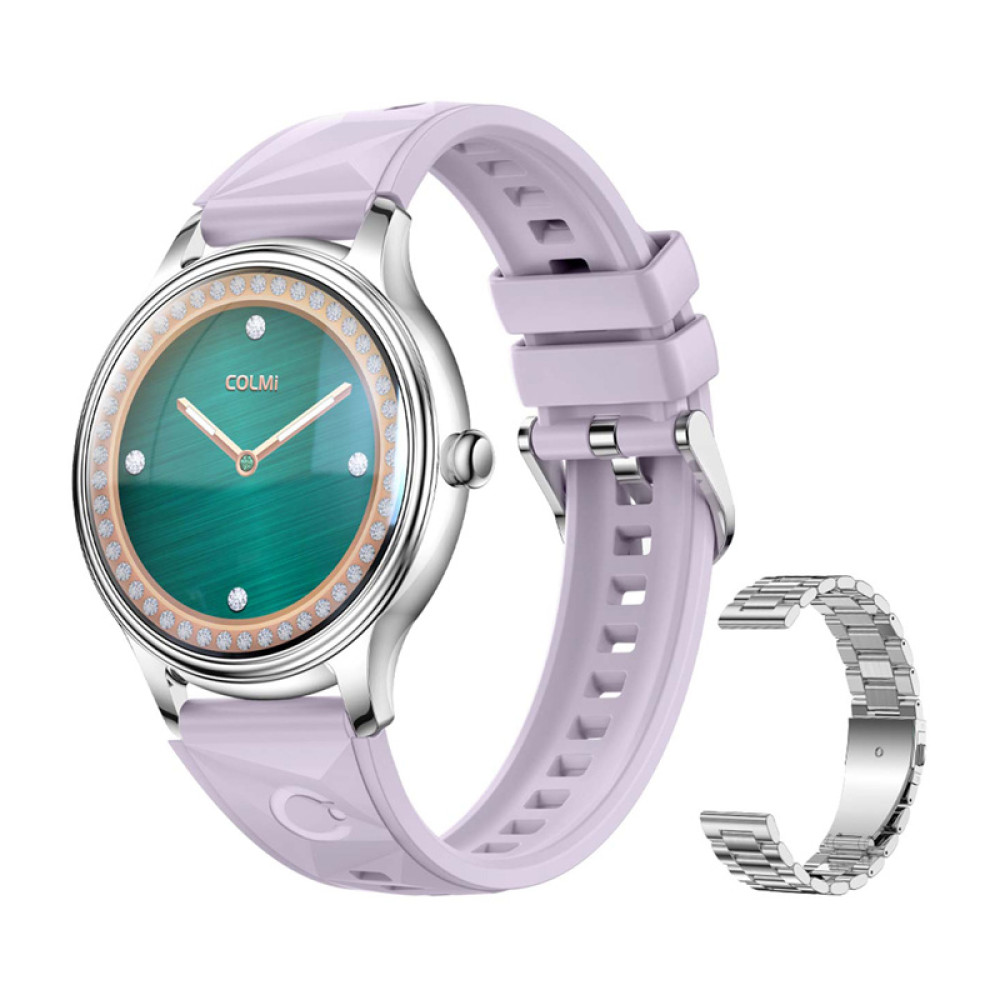 Φωτογραφία προϊόντος: Smart Watch COLMI L28 (Silver-purple + silver steel strap)