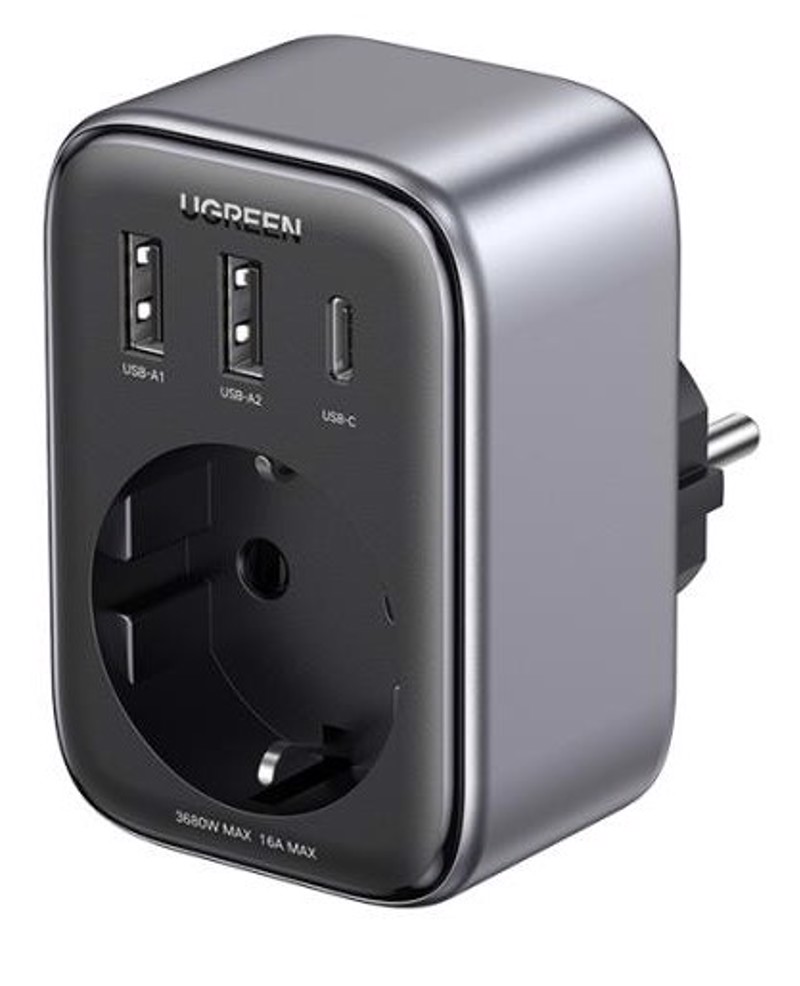 Φωτογραφία προϊόντος: Ugreen CD314 90613 (Μονόπριζο με 3 θύρες Φόρτισης)