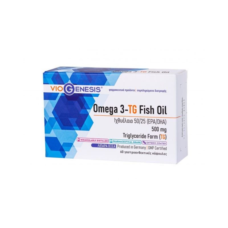 Φωτογραφία προϊόντος: VIOGENESIS Omega 3 – TG Fish Oil 60 enteric coated caps