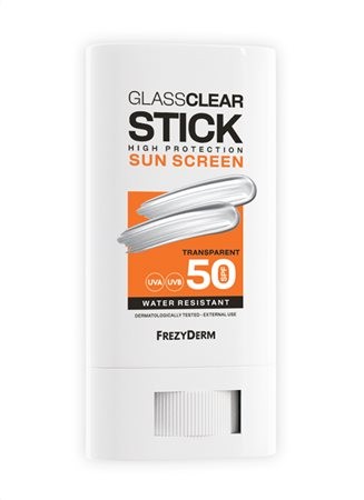 Φωτογραφία προϊόντος: Frezyderm Glass Clear Stick Sunscreen SPF50 Διάφανο Αντηλιακό Στικ Προσώπου 20ml