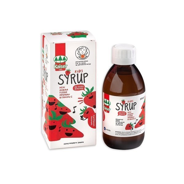 Φωτογραφία προϊόντος: KAISER ΣΙΡΟΠΙ Syrup Kids Γεύση Φράουλα 200ml , για τον ερεθισμένο λαιμό και βήχα