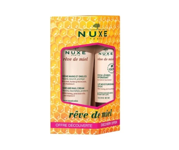 Φωτογραφία προϊόντος: NUXE Promo Reve De Miel Hand And Nail Cream 30ml &amp; Lip Moisturizing Stick 4g