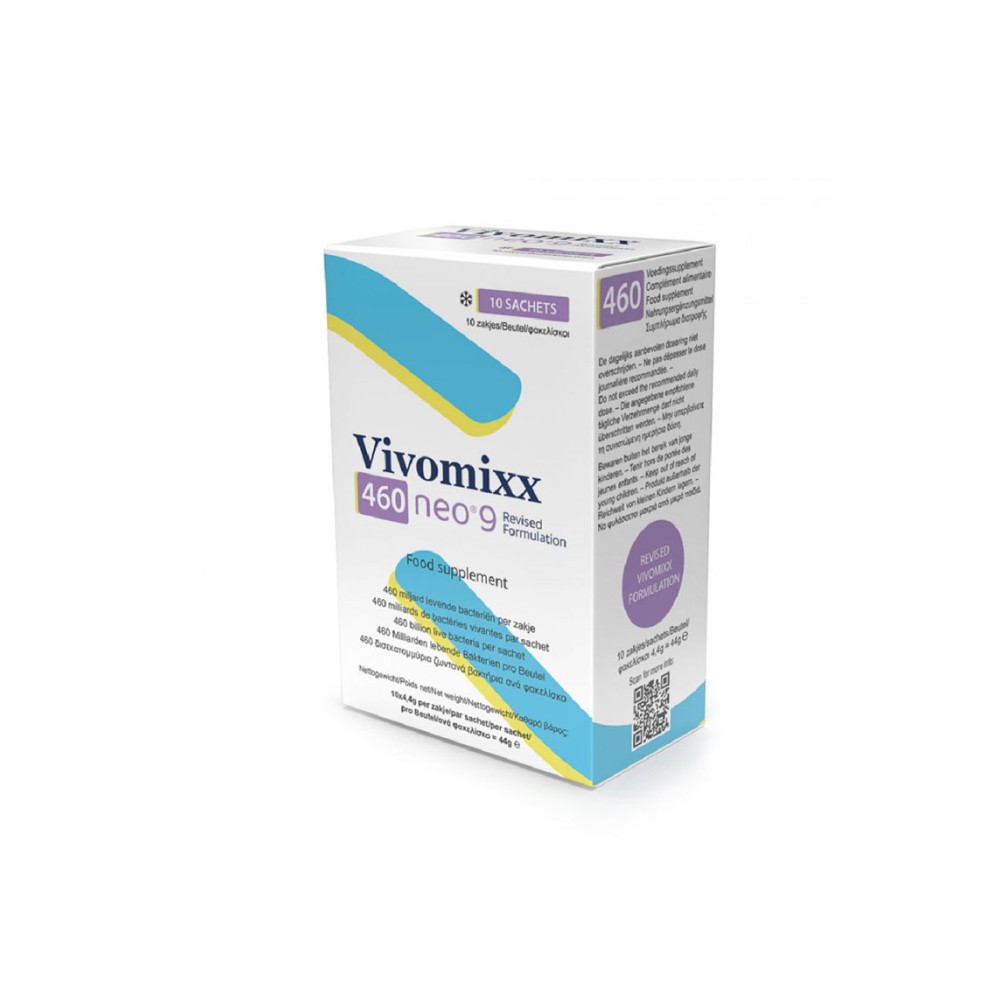 Φωτογραφία προϊόντος: Vivomixx 460 neo 9 Προβιοτικό για Πεπτική Ευεξία και Εντερική Ισορροπία, 10 φακελάκια