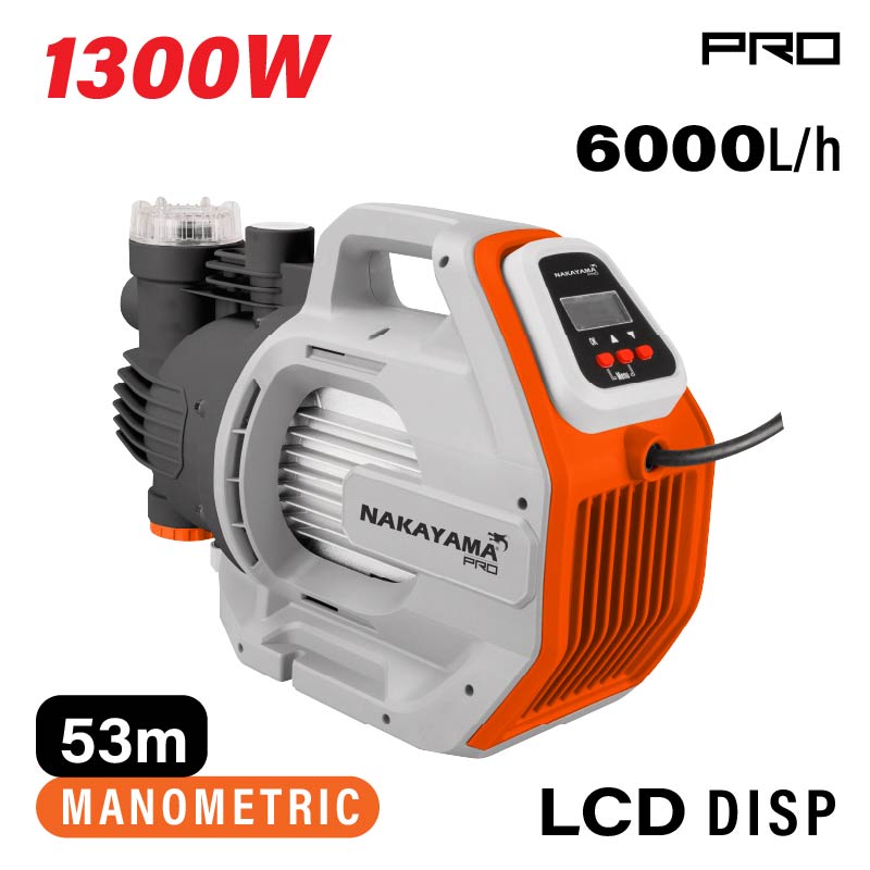 Φωτογραφία προϊόντος: NAKAYAMA Pro NP2150 Πιεστικό Συγκρότημα με Ενσωματωμένο Ψηφιακό Ελεγκτή 1300W,6000L/h,LCD Οθόνη (081203)