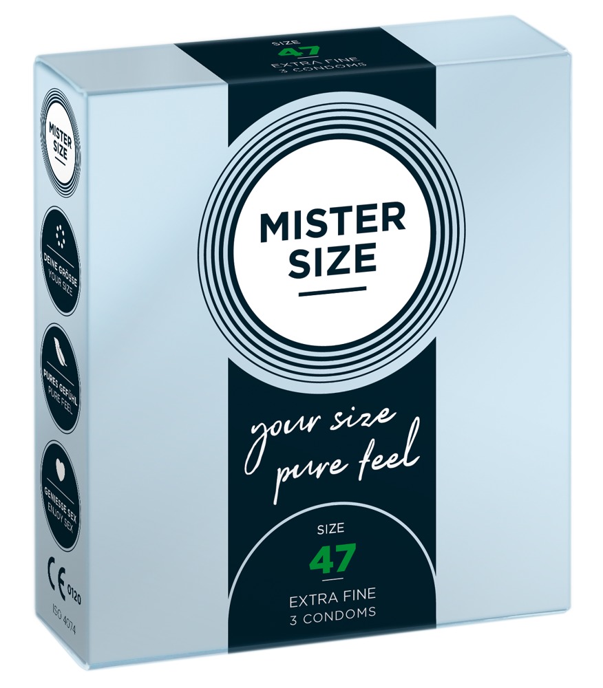 Φωτογραφία προϊόντος: Mister Size 47 – Προφυλακτικά Slim Fit για Μέγιστη Σταθερότητα (3 Τεμάχια)