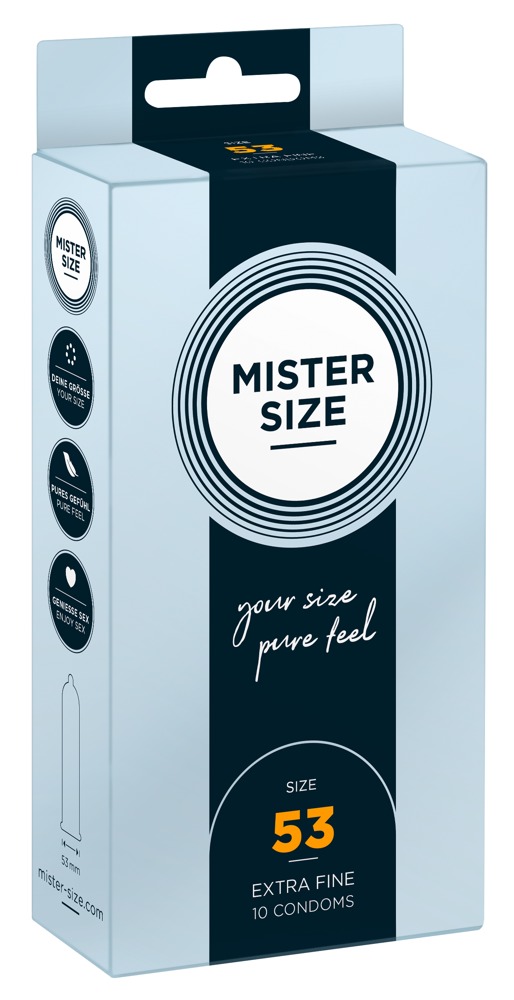 Φωτογραφία προϊόντος: Mister Size 53 – Προφυλακτικά Snug Fit για Υψηλή Ευαισθησία (10 Τεμάχια)