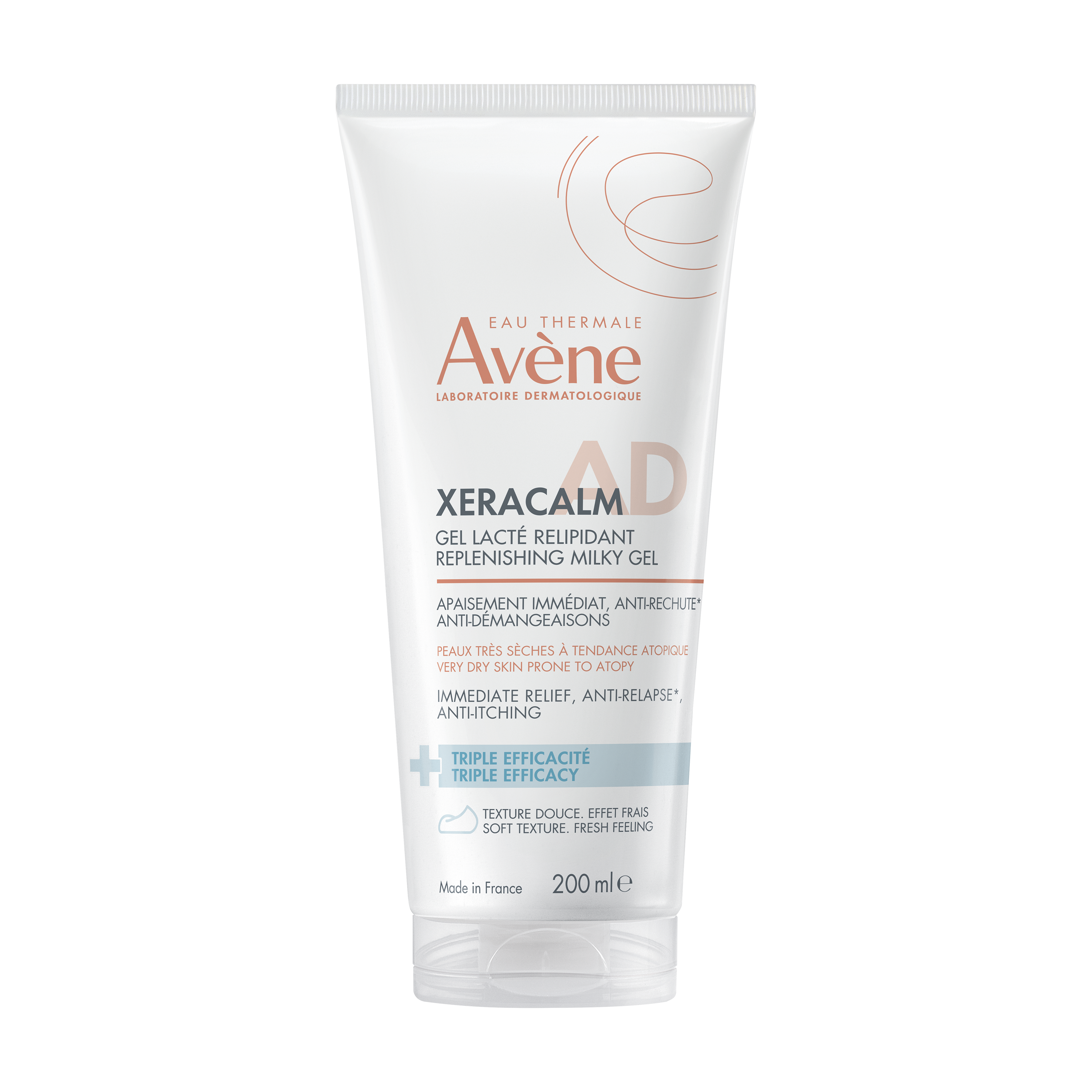 Φωτογραφία προϊόντος: Avene Xeracalm AD Replenishing Milky Gel Τζελ Αναπλήρωσης Λιπιδίων για Ενυδάτωση 200ml