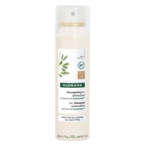 Φωτογραφία προϊόντος: Klorane Dry Shampoo Oat & Ceramide, Dark Hair - Ξηρό Σαμπουάν με Χρώμα, Καστανά Μαλλιά 150ml