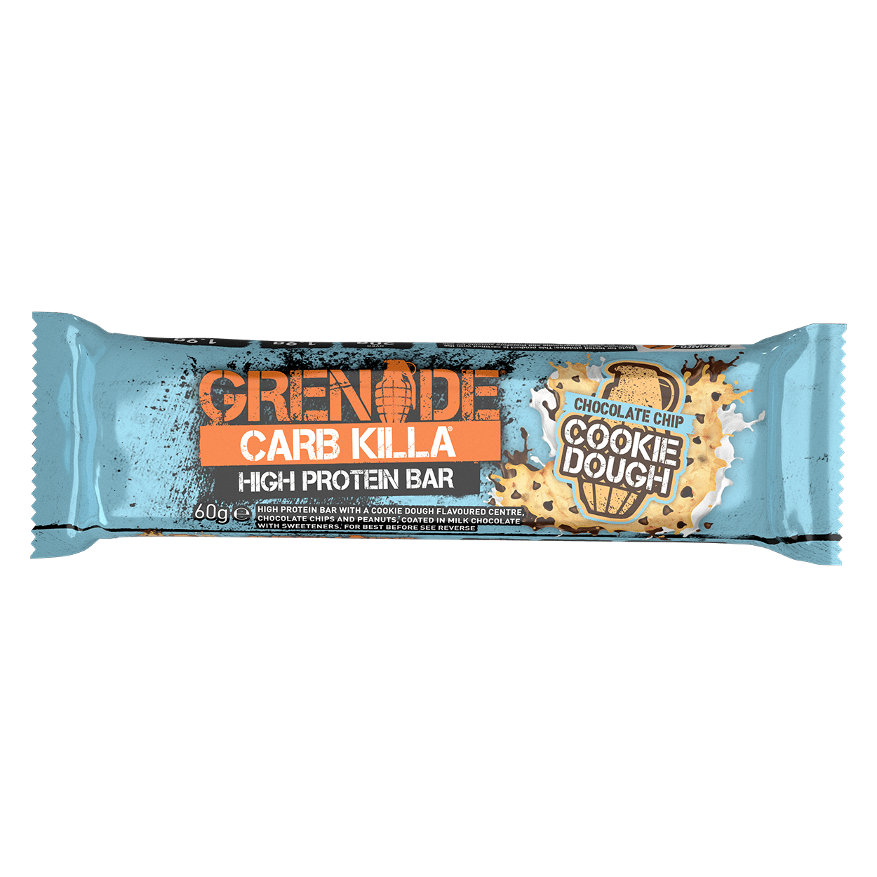 Φωτογραφία προϊόντος: Grenade Carb Killa Protein Bar Chocolate Chip Cookie Dough 1 x 60g - 21g of Protein per Bar