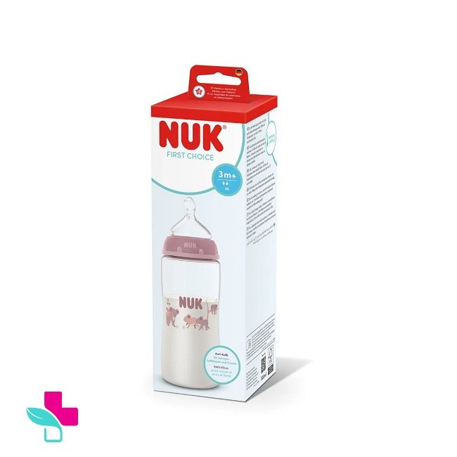Φωτογραφία προϊόντος: Nuk Μπιμπερό Πλαστικό First Choice Plus PP με Θηλή Σιλικόνης & Ένδειξη Θερμοκρασίας Κοάλα Ροζ 3m+ 300ml