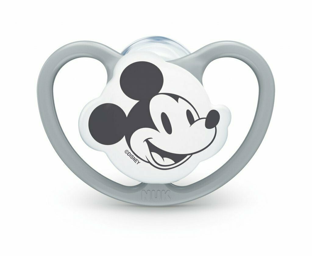 Φωτογραφία προϊόντος: Nuk Space Disney Πιπιλα Σιλικ. 6-18m Ασπρο Mickey [10.736.750] 1τμχ