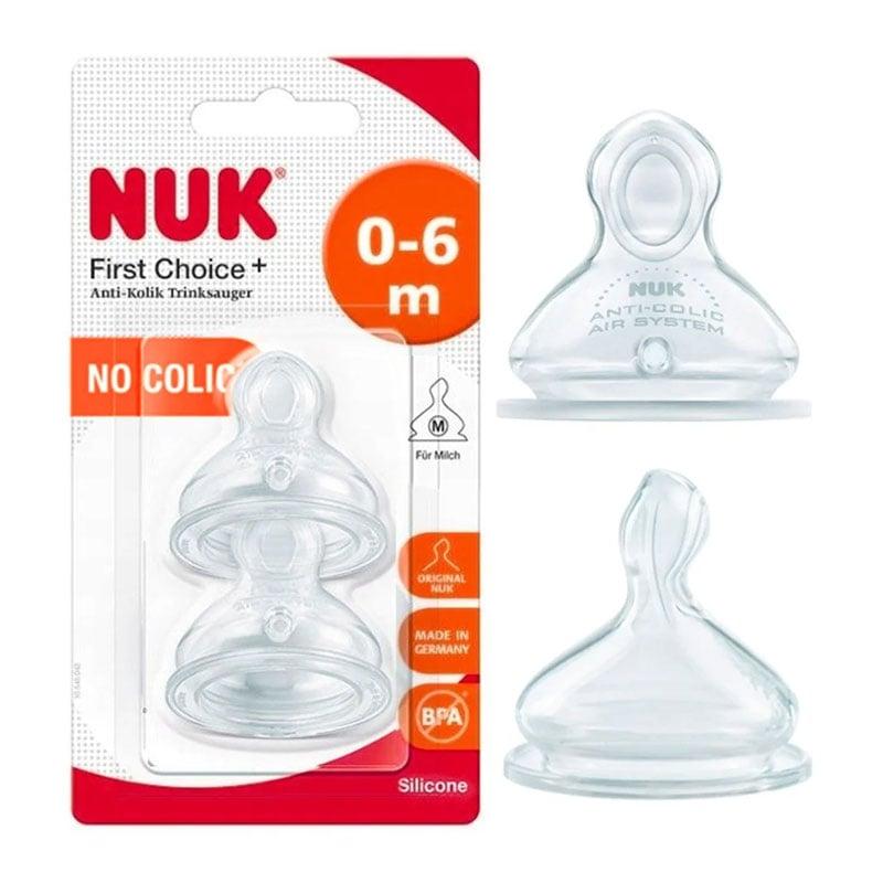 Φωτογραφία προϊόντος: Nuk First Choice+ Θηλές Σιλικόνης 0-6 Μηνών Μέγεθος Medium 2 τεμάχια