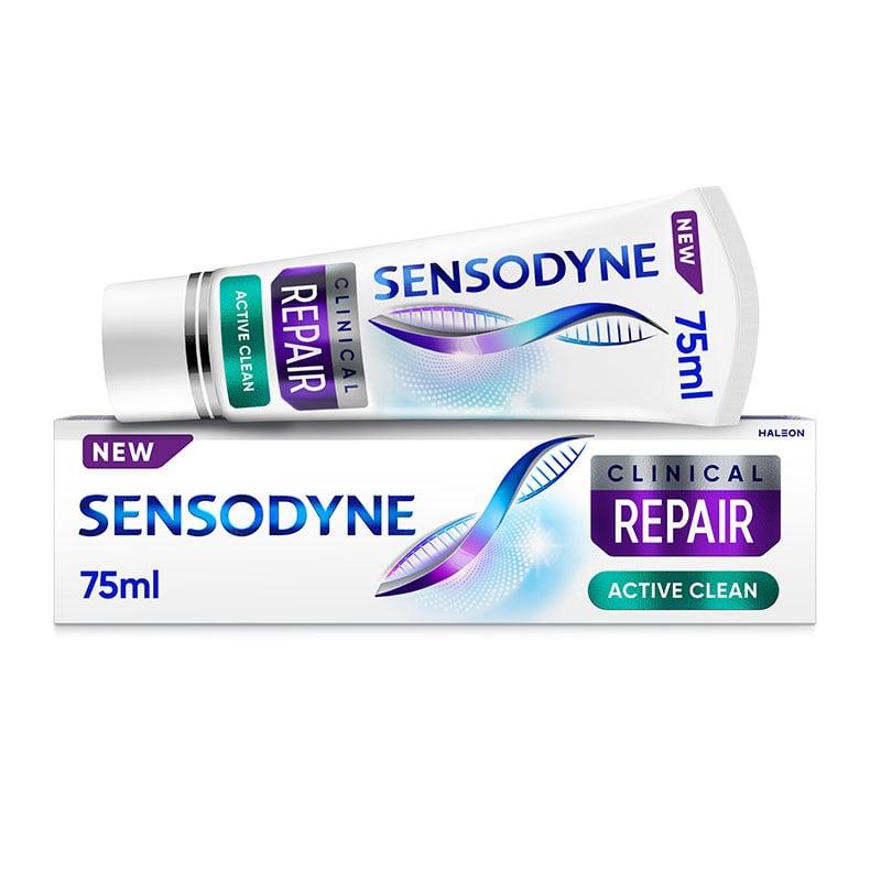 Φωτογραφία προϊόντος: Sensodyne Clinical Repair Active Clean Οδοντόκρεμα για Αναδόμηση των Ευαίσθητων Δοντιών 75ml