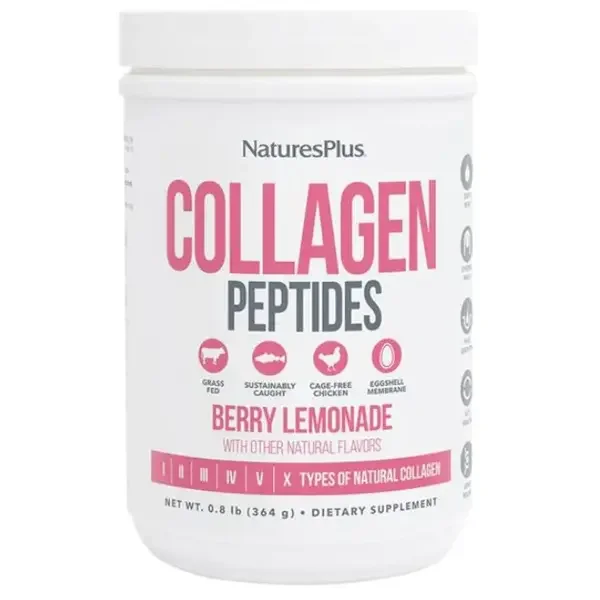Φωτογραφία προϊόντος: Natures Plus Collagen Peptides Berry Lemonade Συμπλήρωμα Διατροφής Πεπτιδίων Κολλαγόνου 364gr